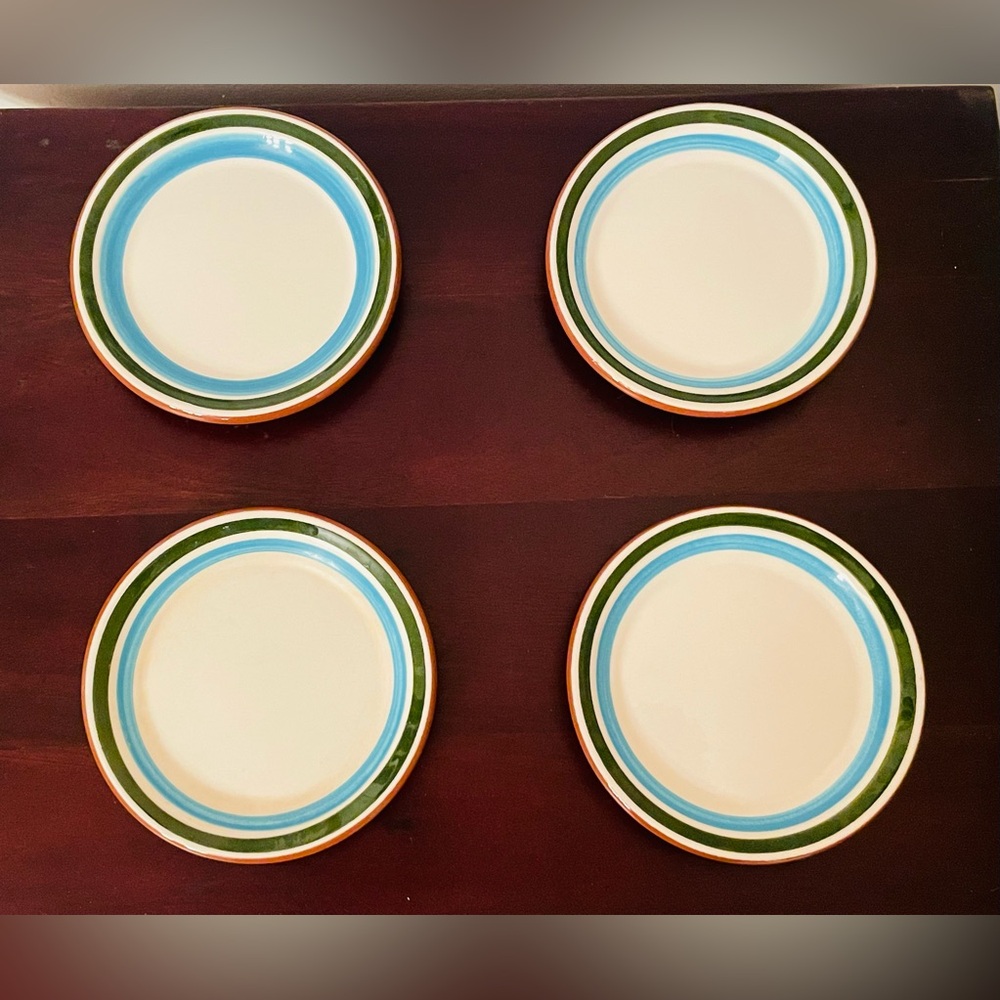 Retro Stangl Pottery Ceramic Hand Painted Floral 5”Coasters: Set of 9 - Picture 2 of 16